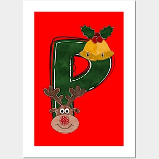 Letter P - Christmas Letter Posters and Art